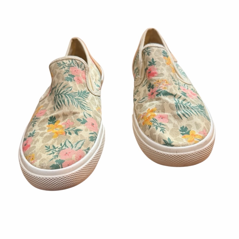 Floral Canvas Slip-On Loafers